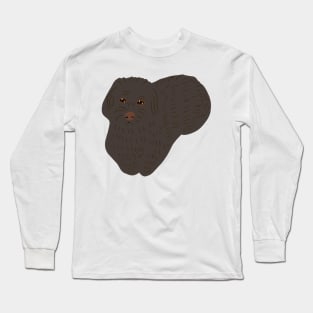 Fluffy Black Doggie Long Sleeve T-Shirt